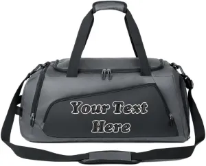 Custom Sport Duffel Bag Add Embroidered Text & Logo Personalized Medium Active Sport Gym Travel Duffel Bag For Men Women