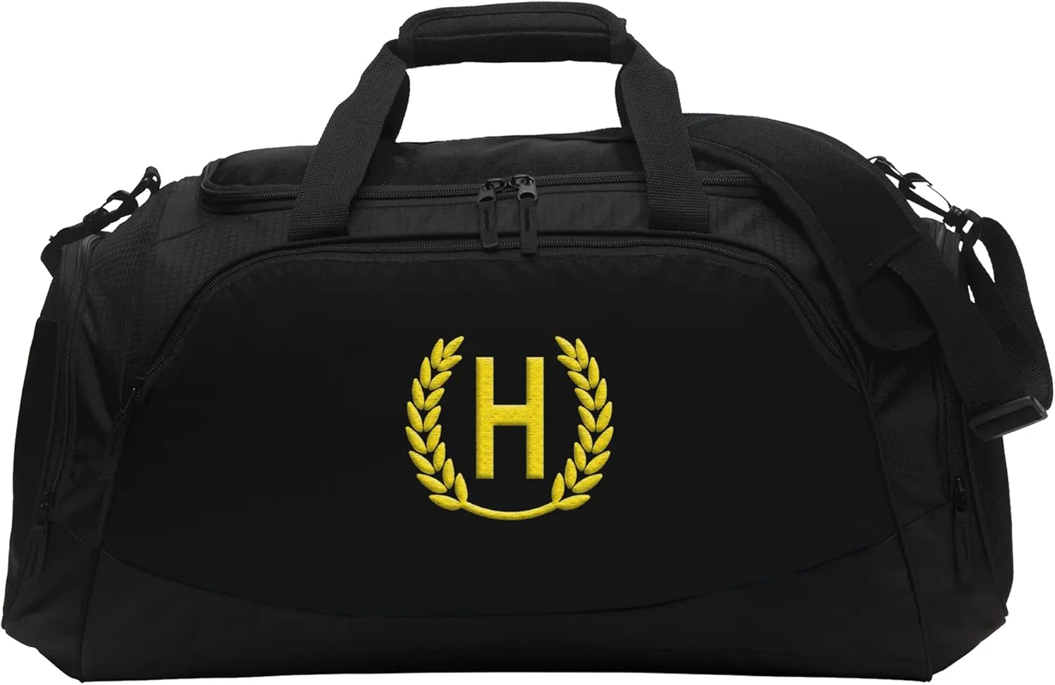 Custom Sport Duffel Bag Embroidered Logo 5/10 Pack Medium Active Sport Gym Travel Bag Black Black