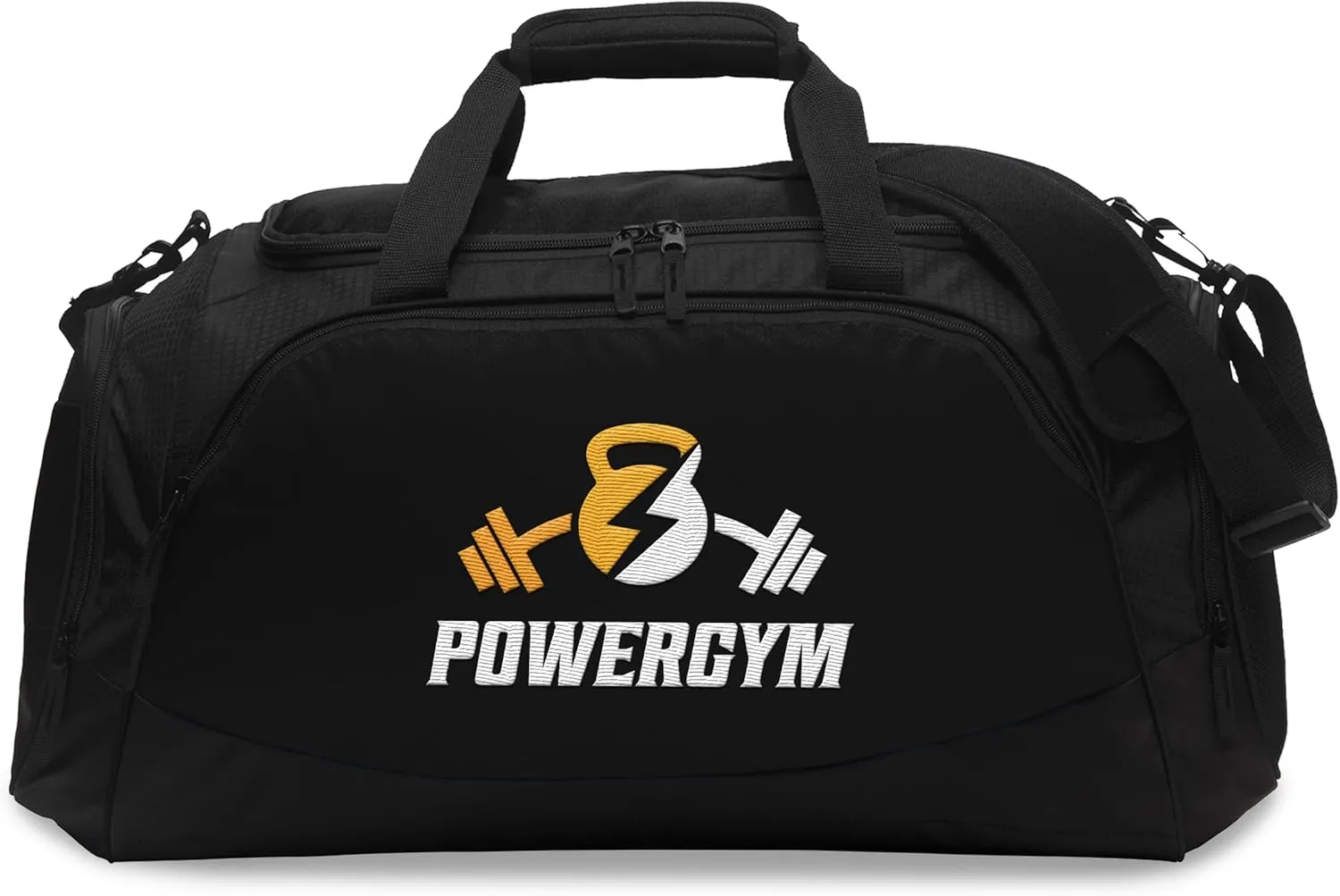 Custom Sport Duffel Bag Embroidered Logo 5/10 Pack Medium Active Sport Gym Travel Bag Black Black
