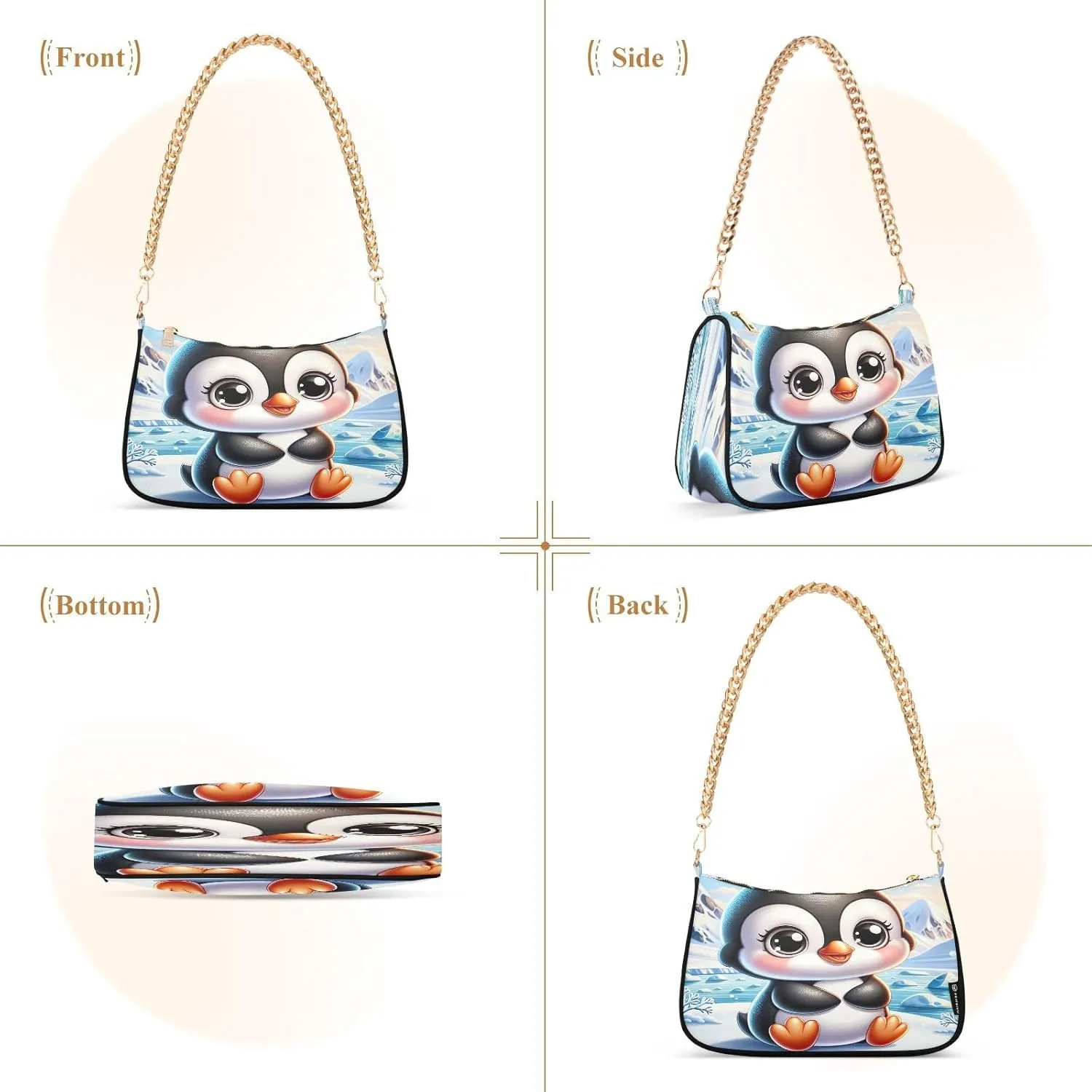 Cute Cartoon Penguin Mini Bag, Women Crossbody Bags