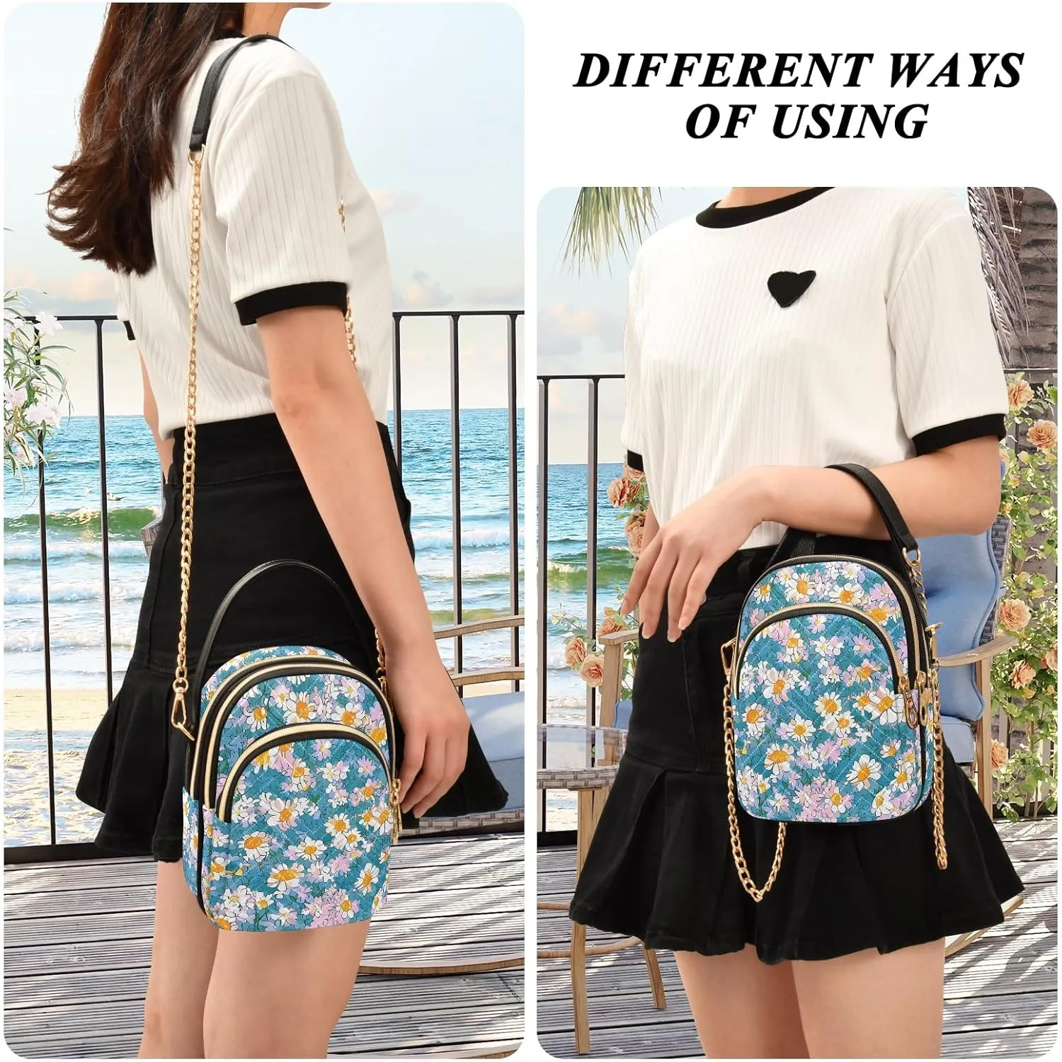 Cute Small Handbag Crossbody Bag for Women Quilted Bags Shoulder Purse Phone Wallet Chain Bag