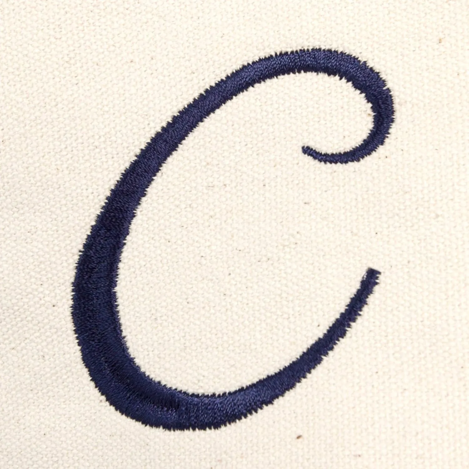 DALIX Monogram Tote Bag Personalized Navy Blue Initial A-Z