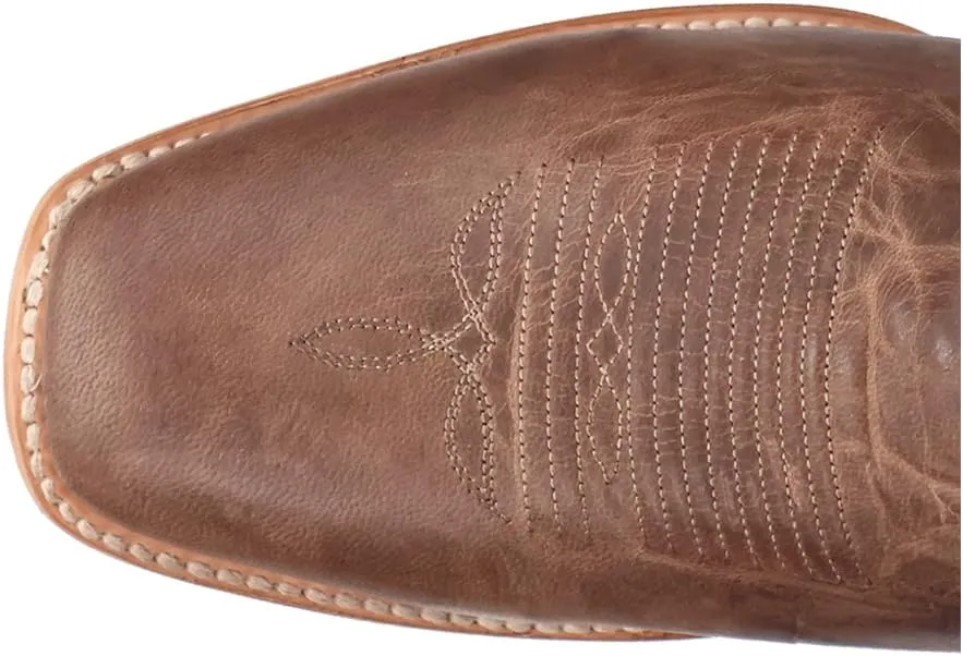 Dan Post Boots Mens Jerry Embroidered Square Toe Pull On Casual Boots Mid Calf - Brown