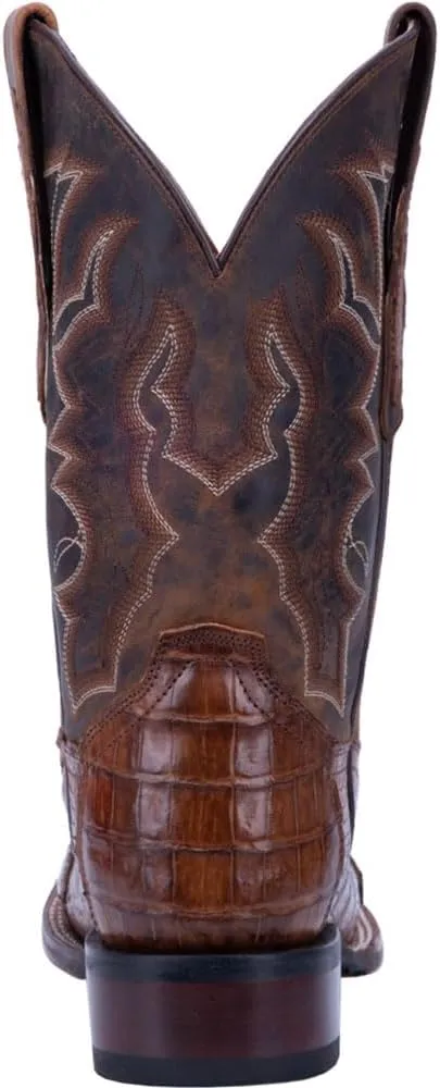 Dan Post Mens Kingsly Embroidered Square Toe Dress Boots Mid Calf - Black