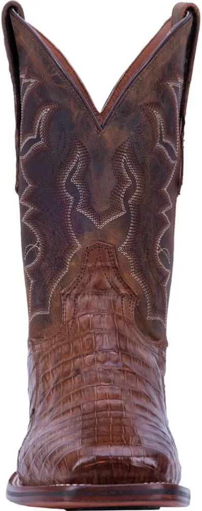Dan Post Mens Kingsly Embroidered Square Toe Dress Boots Mid Calf - Black