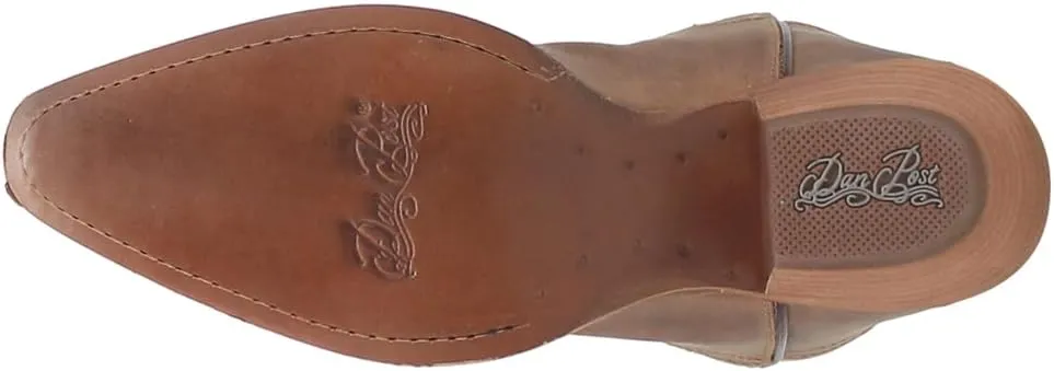 Dan Post Womens Karmel Embroidered Snip Toe Pull On Casual Boots Mid Calf Low Heel 1-2" - Brown