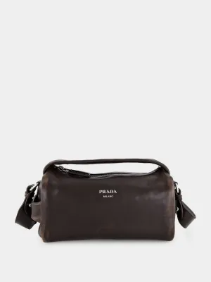 Dark Brown Nappa Leather Shoulder Bag