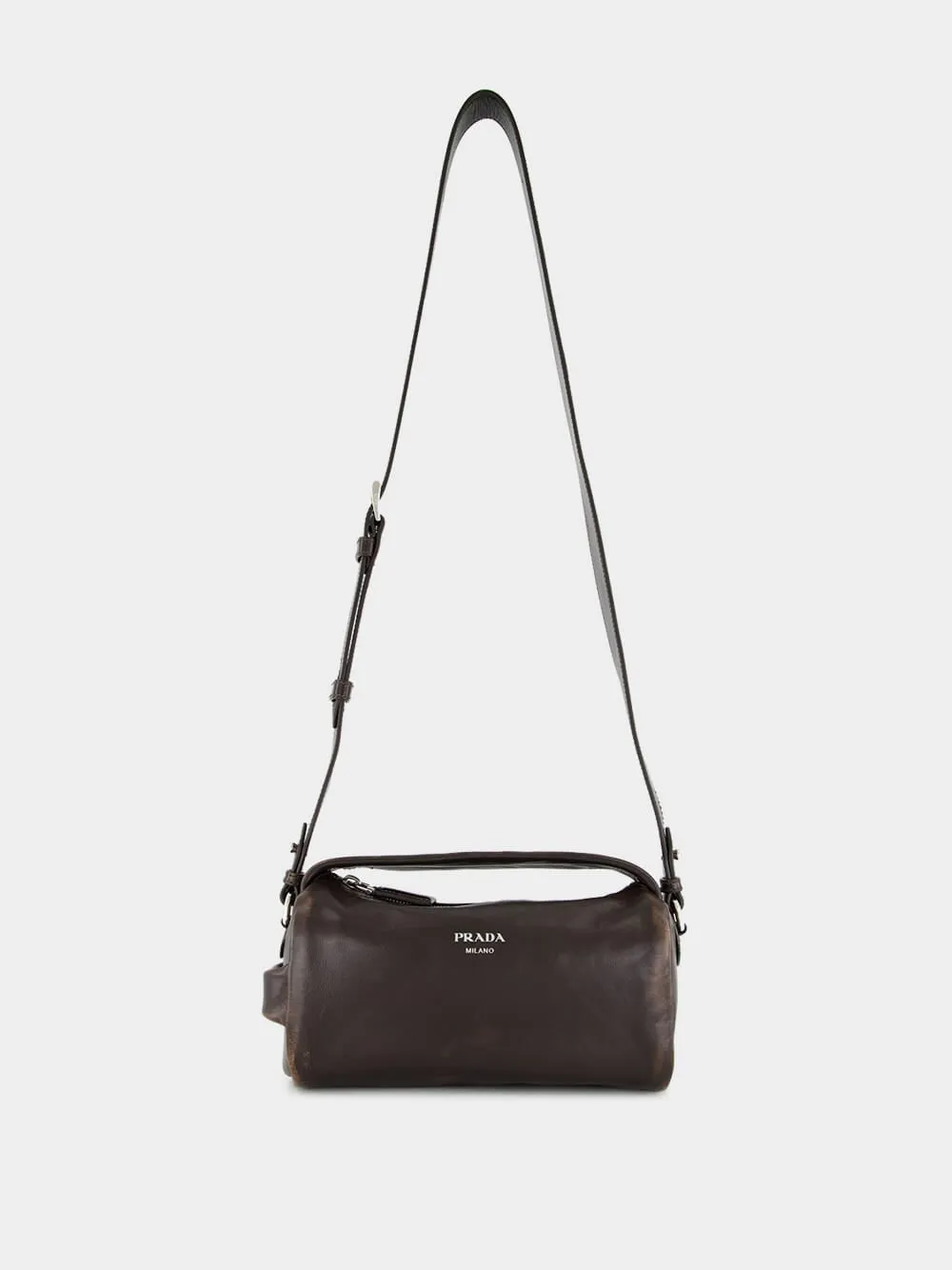 Dark Brown Nappa Leather Shoulder Bag