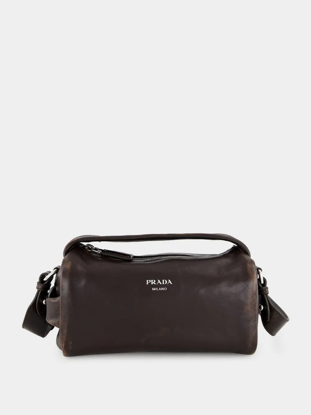 Dark Brown Nappa Leather Shoulder Bag