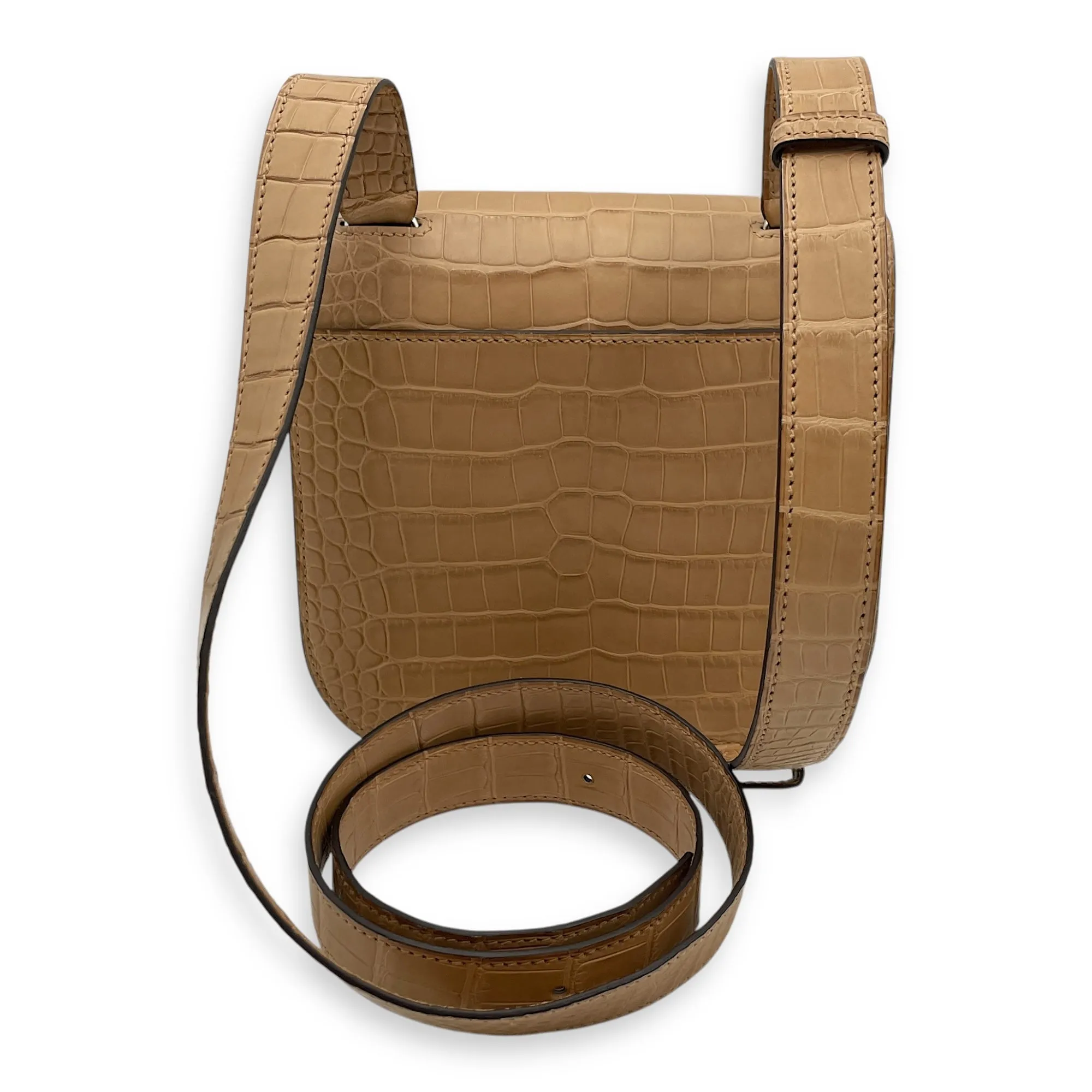 Della Cavalleria Mini Chai in Matte Alligator, Palladium hardware