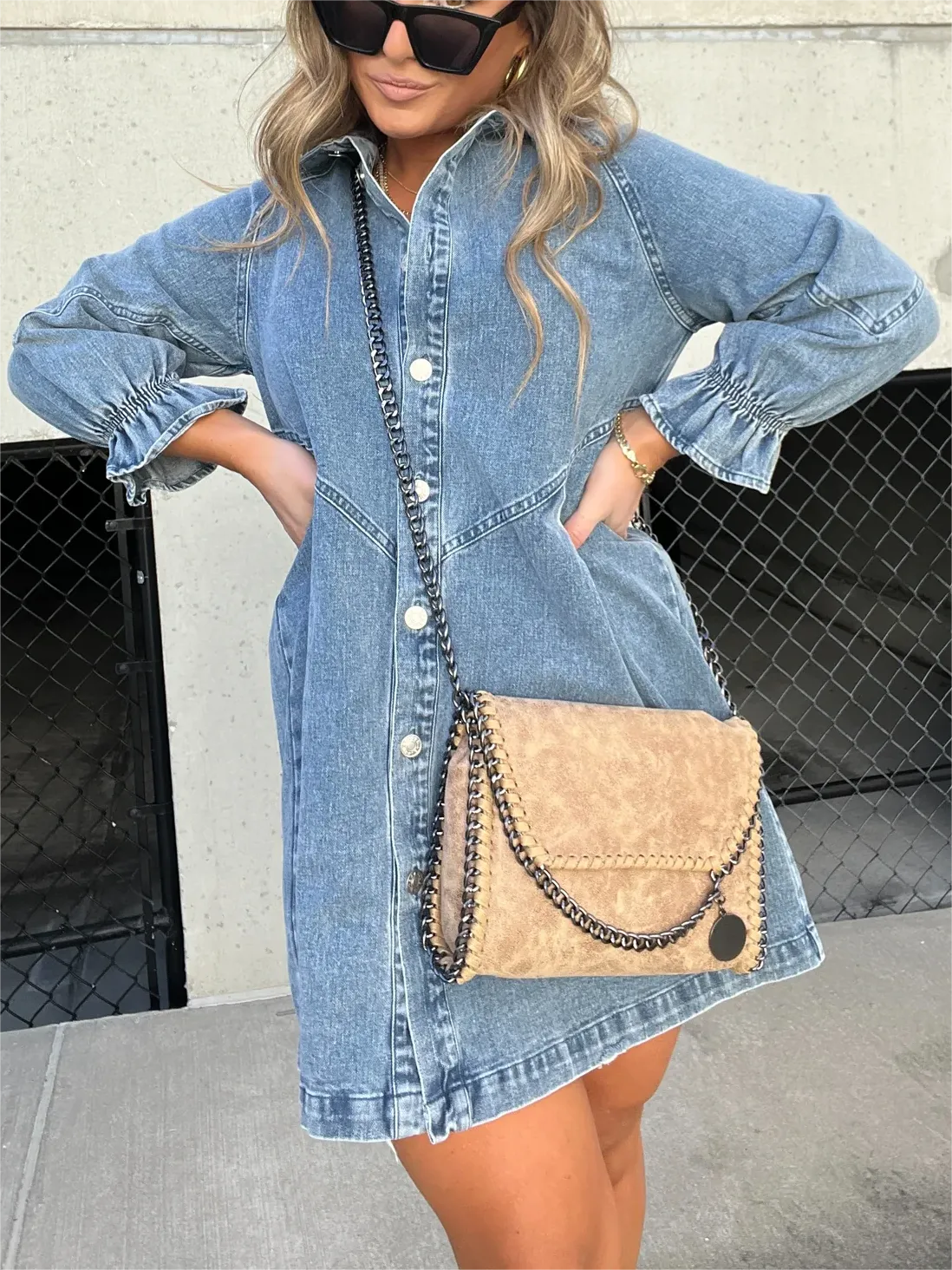 Denim Shirt Dress | Relaxed Fit | Timeless Style