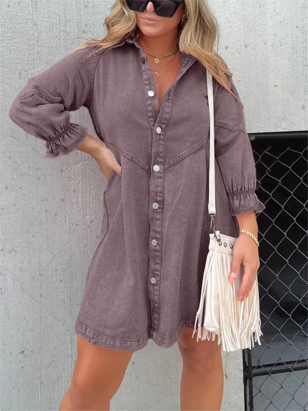 Denim Shirt Dress | Relaxed Fit | Timeless Style