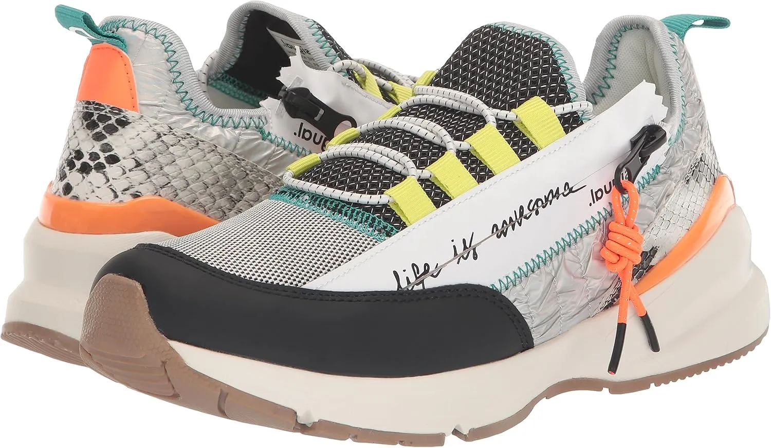 Desigual Women's 4 Woman Pu Sneakers Low Shoes_Street_Mickey CRAC 1000 White