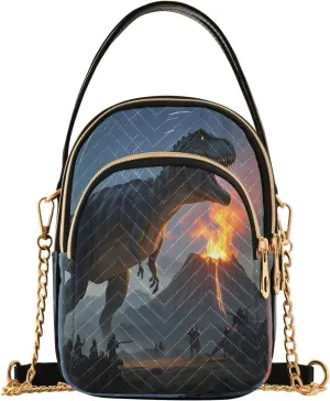 Dinosaur Mountain Magic Crossbody Bag for Women Mini Cell Phone Purse Women's Shoulder Handbag