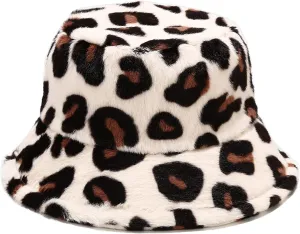 Dirholl Women's Winter Faux Fur Fuzzy Warm Bucket Hat