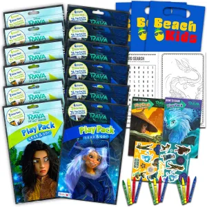 Disney Raya and the Last Dragon Party Favors Bundle Set ~ 12 Pack Mini Disney Raya Coloring Books with Stickers! (Disney Raya Party Supplies)