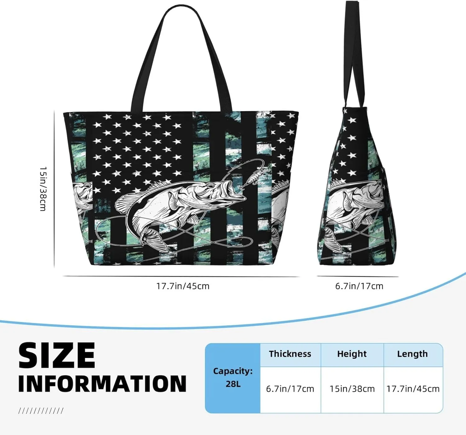 Dispatch Police Military Fire Flag Tote Bag With 8 Storage Pockets Top Zip Shoulder Bag Handbag For Travel Work Women