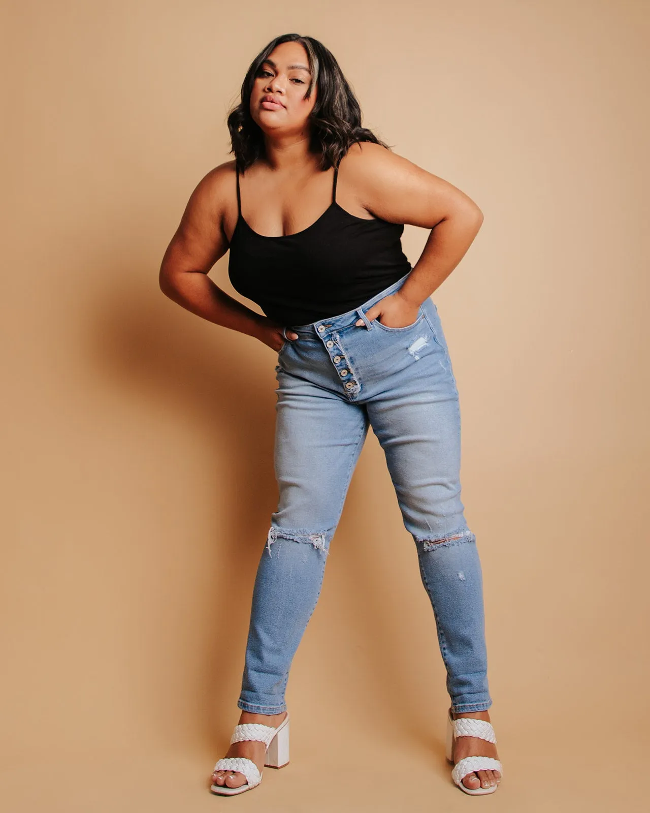 Distressed Denim Inclusive Sizing