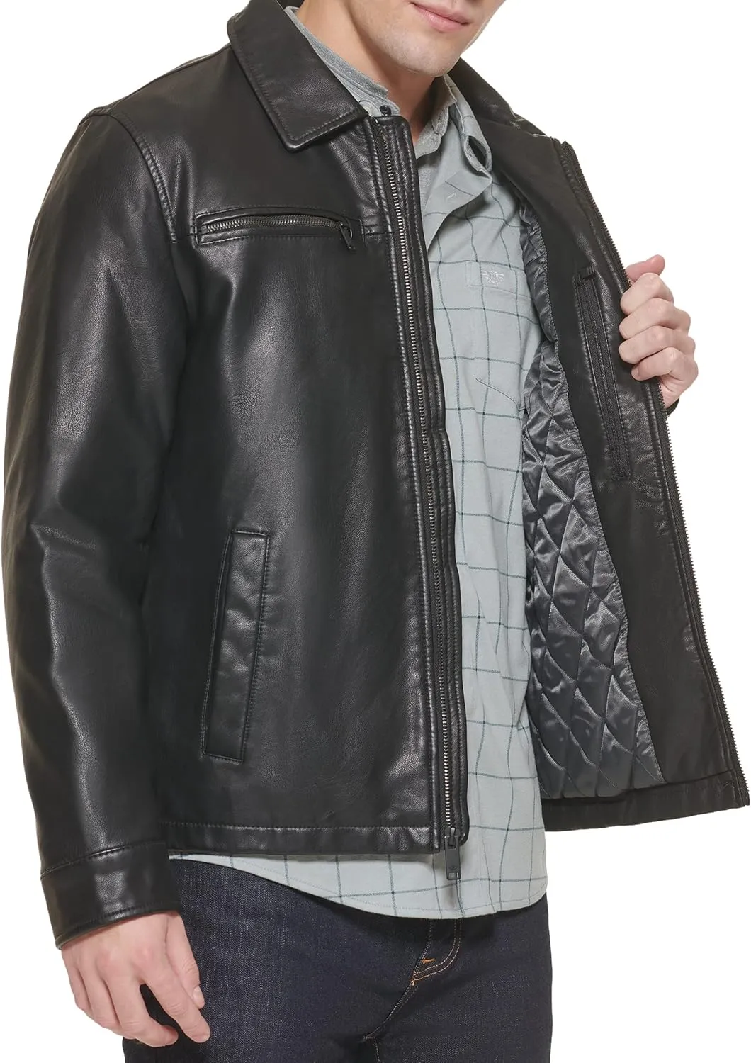 Dockers Men's James Faux Leather Jacket (Regular, Big & Tall Sizes)