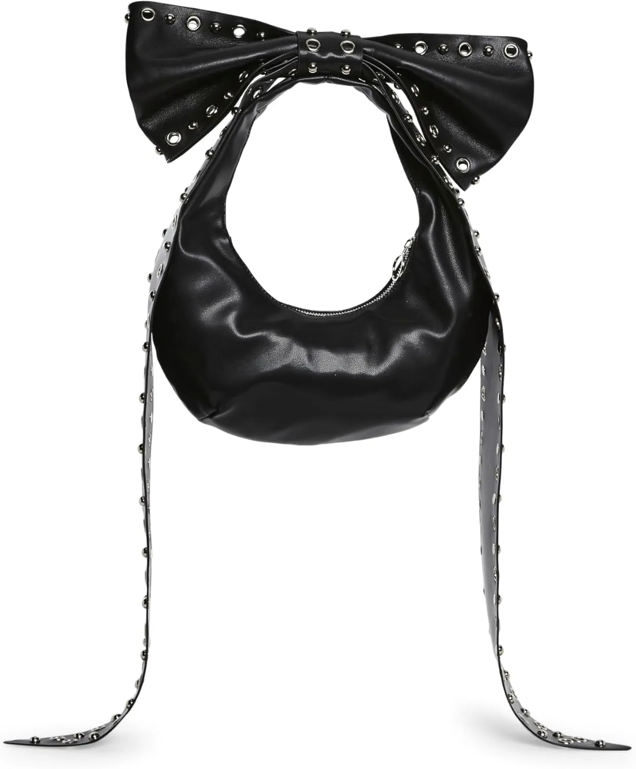 Dolls Kill Punk Royal Shoulder Bag by Current Mood – Vegan Leather, Ribbon Handle, Studded Details, One Size