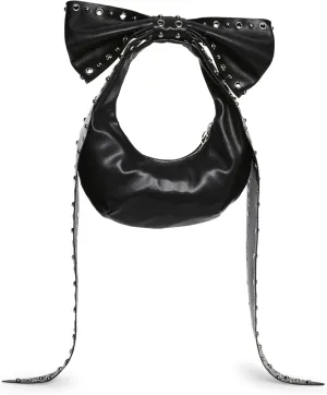 Dolls Kill Punk Royal Shoulder Bag by Current Mood – Vegan Leather, Ribbon Handle, Studded Details, One Size