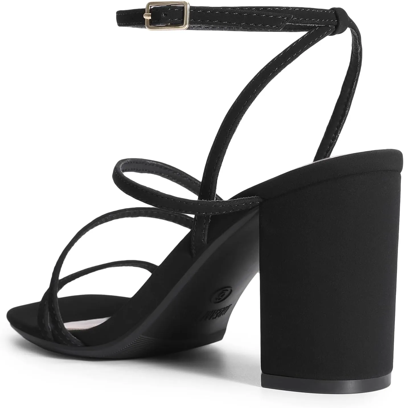 DREAM PAIRS Women's Heels Chunky Block Strappy Square Open Toe Ankle Buckle Heeled Sandals Wedding Party Dress Shoes Indie