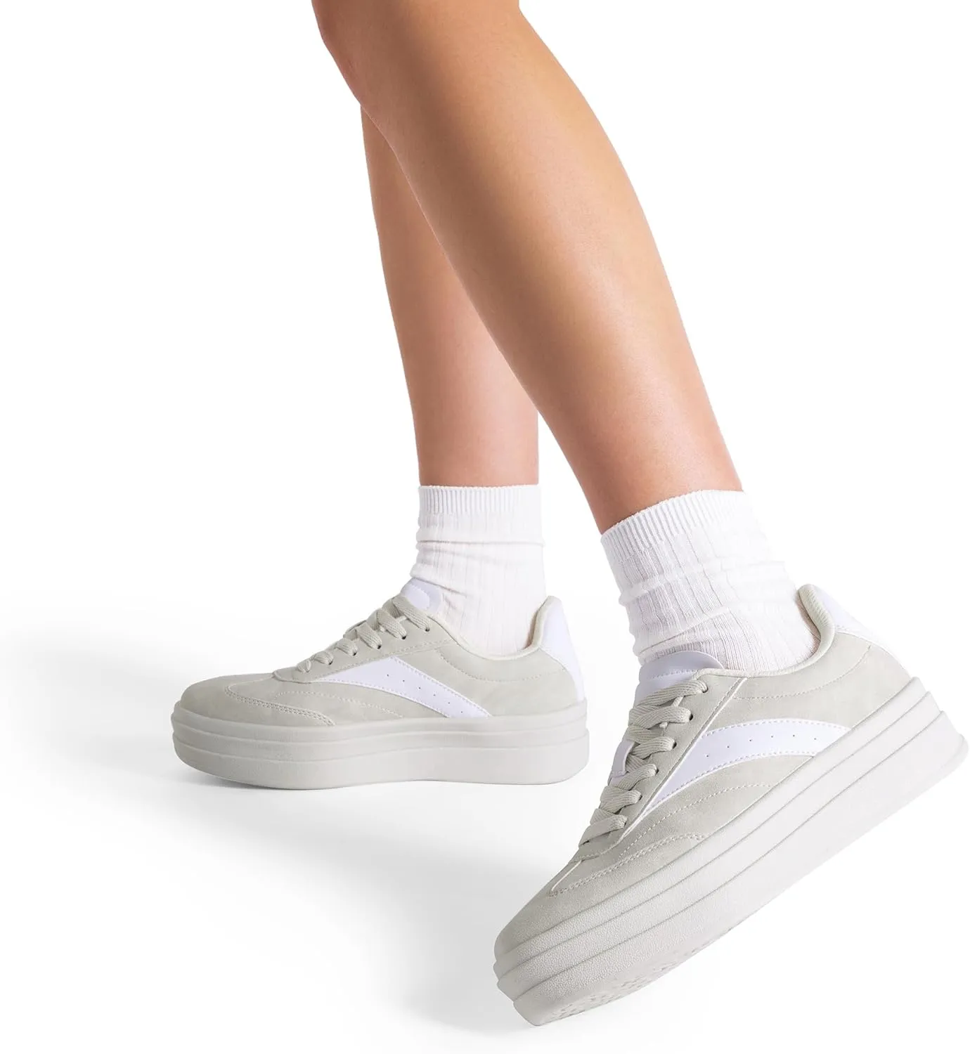 DREAM PAIRS Women's Platform Fashion Sneakers Chunky Casual Tennis Shoes Trendy Sneakers for Women