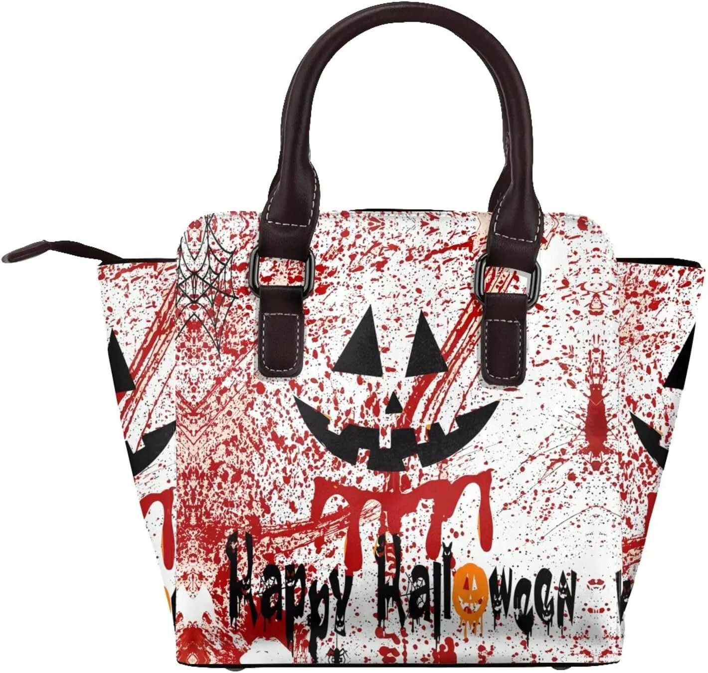 DWomen's Pu Leather Handbag Rivet Shoulder Bag Fashion Studded Top Handle Satchel Crossbody Tote Bag Punk Bag Purse