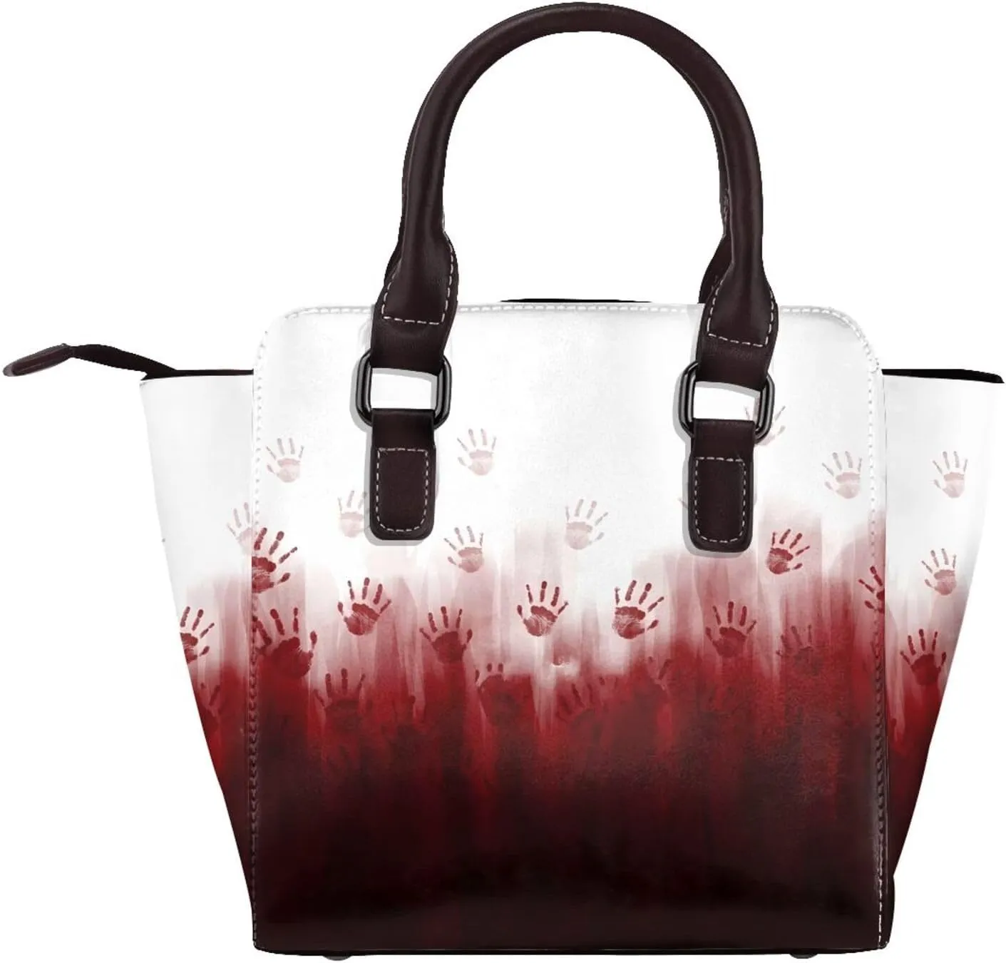 DWomen's Pu Leather Handbag Rivet Shoulder Bag Fashion Studded Top Handle Satchel Crossbody Tote Bag Punk Bag Purse