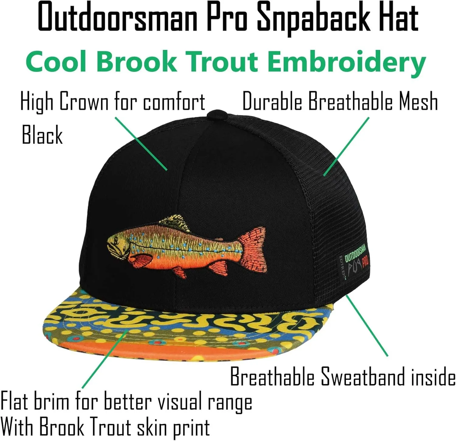 EDTREK Elite Youth Country Hat for Big Kids - Boys Snapback Hat with Flat Brim