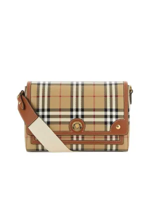 Embroidered Fabric Note Crossbody Bag
