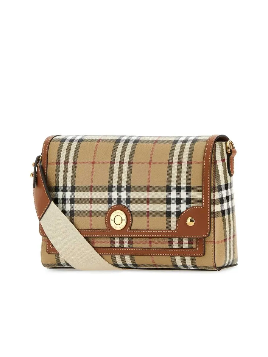 Embroidered Fabric Note Crossbody Bag