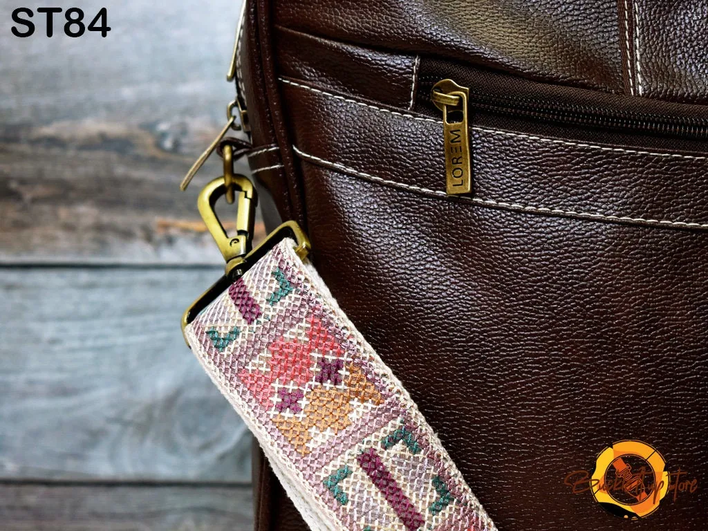 Embroidered Purse Strap Crossbody Strap for Purses Boho Messenger Bags Strap Replacement Strap Boho Guitar Strap Handbag Strap gift for her