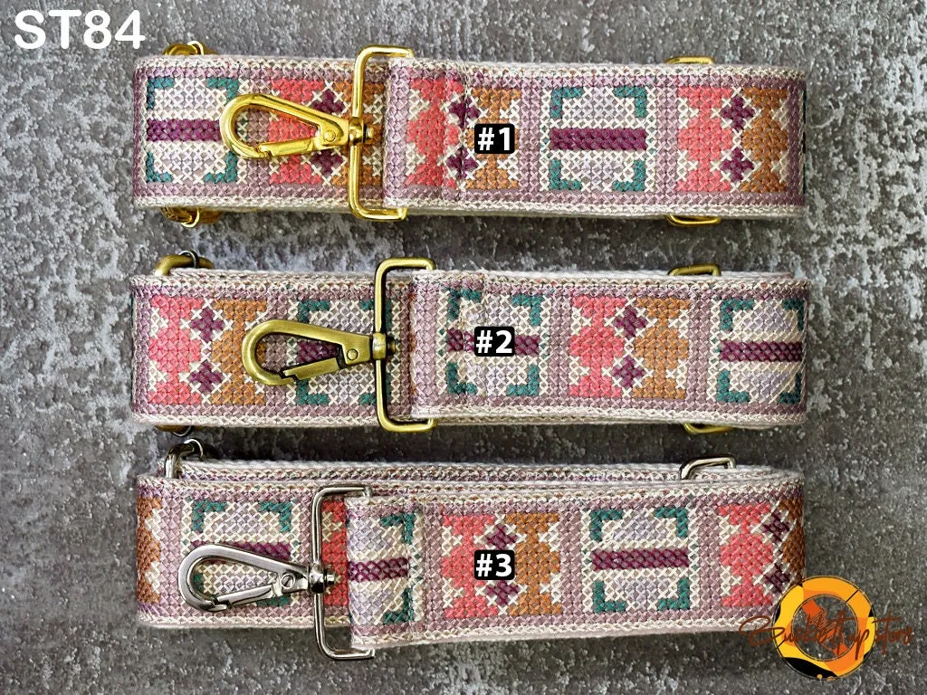 Embroidered Purse Strap Crossbody Strap for Purses Boho Messenger Bags Strap Replacement Strap Boho Guitar Strap Handbag Strap gift for her