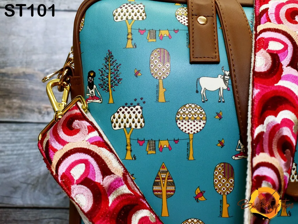 Embroidered Purse Strap Crossbody Strap for Purses Sling Bags Tote Embroidery Replacement Strap Boho Guitar Strap Handbag Strap gift for her