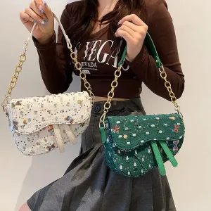 Embroidered Saddle Shoulder Bags