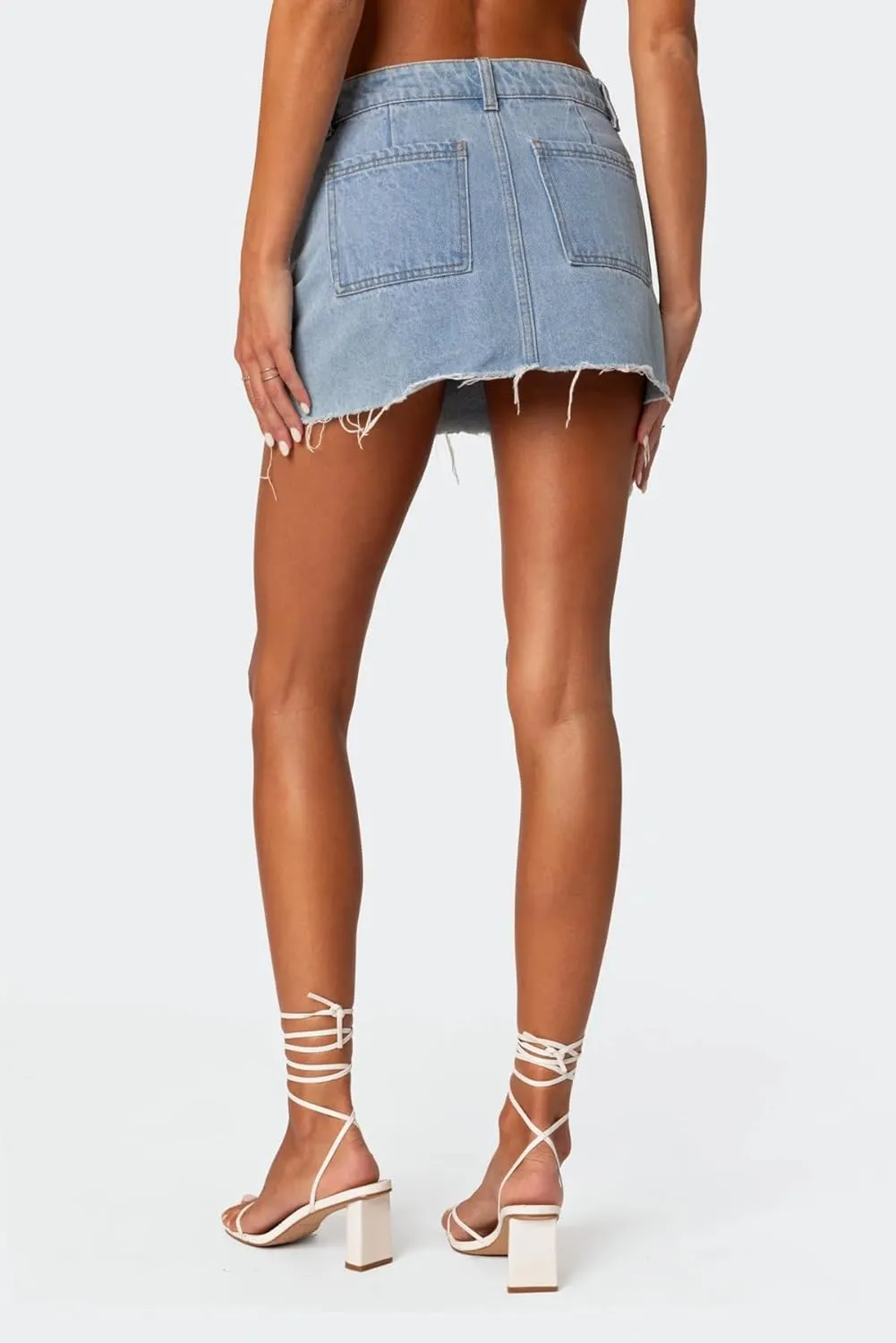 EMMIOL Denim Skirt Women Jean Stretch Casual Mini Skirts 2025 Summer Low Waist Short Dress