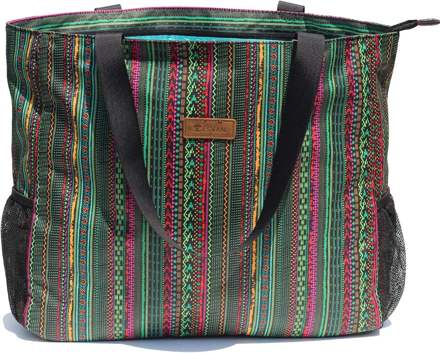 ESVAN LARGE BEACH BAG Water Resistant Lightweight 20 inch Women Oversize Tote Bag for Gym Beach Travel Pool Yoga Nurse