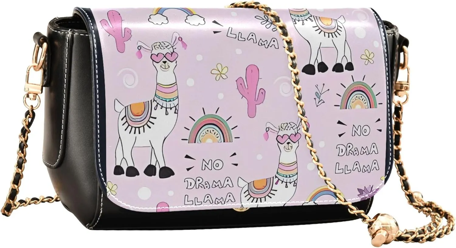 Everyday Shoulder Leather Bags, Shark Fin Whale Dolphin Women Crossbody Purse Fashion Satchel with Chain Strap