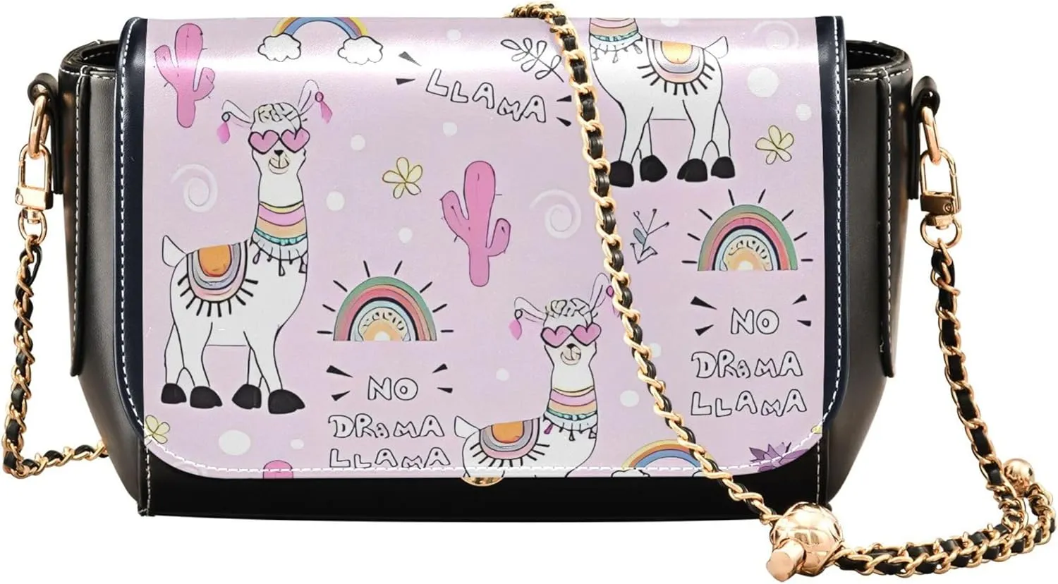 Everyday Shoulder Leather Bags, Shark Fin Whale Dolphin Women Crossbody Purse Fashion Satchel with Chain Strap