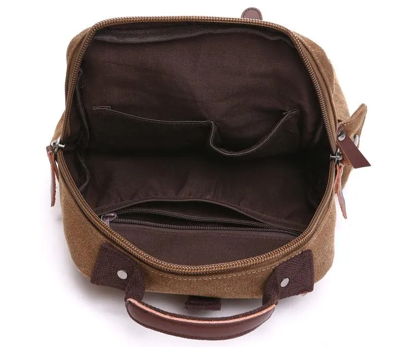 Exquisite Outdoor Canvas Crossbody Bag Travel Shoulder Bag- Black
