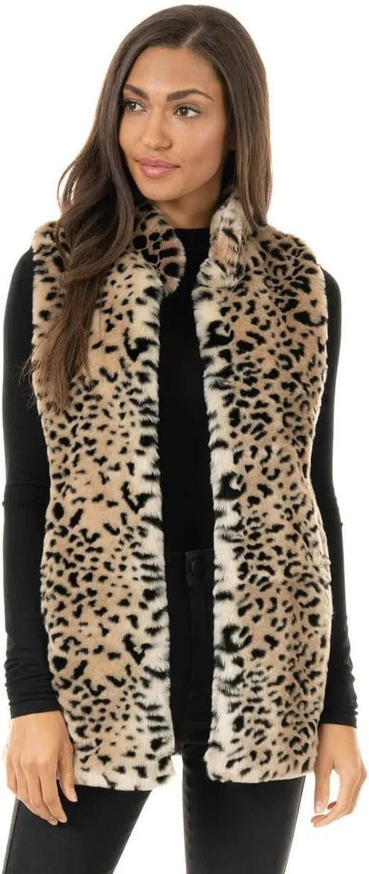 Fabulous-Furs Donna Salyers Black Mink Faux Fur Hook Vest