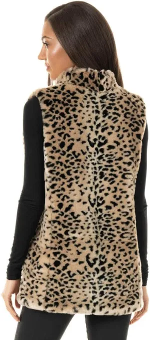 Fabulous-Furs Donna Salyers Black Mink Faux Fur Hook Vest