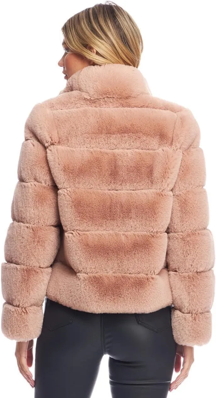 Fabulous-Furs Donna Salyers Chocolate Faux Fur Posh Jacket