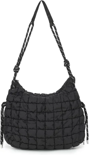 FAIME Puffer Tote Bag Quilted Crossbody Bags for Women Lightweight Puffy Tote Bag Carryall Shoulder Bag Puffer Purse
