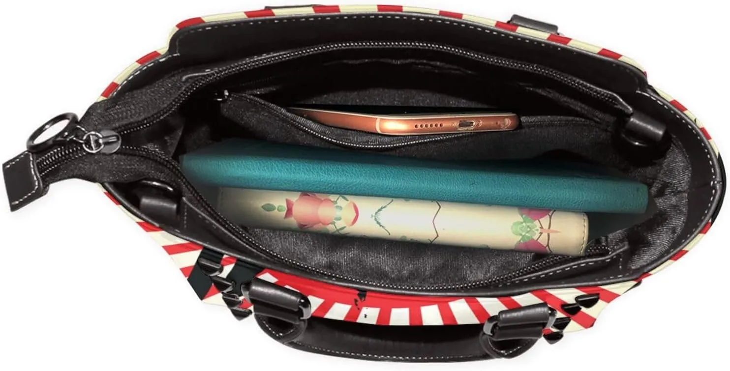 Fashion Rivet Handbag for Women Crossbody Purse Studded PU Leather Handle Bag