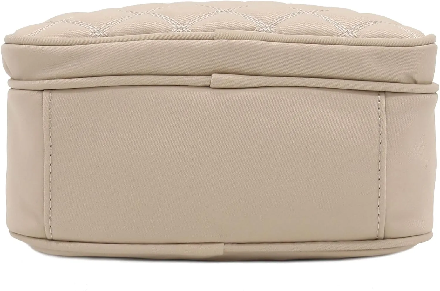 FashionPuzzle Quilted Nylon Crossbody Bag with Wide Strap