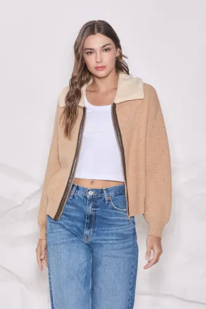 Faux Collar Cardigan&nbsp;