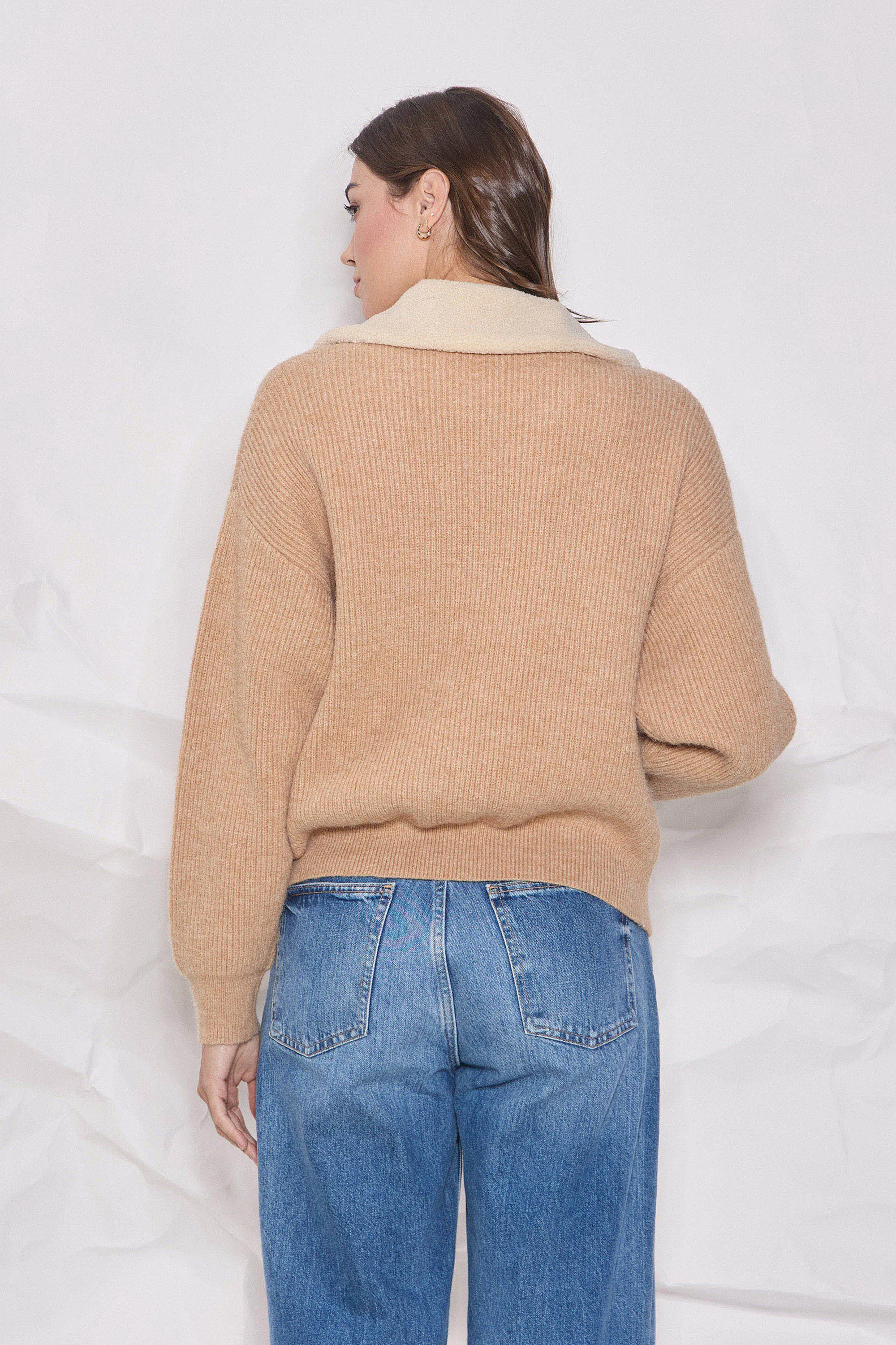 Faux Collar Cardigan&nbsp;