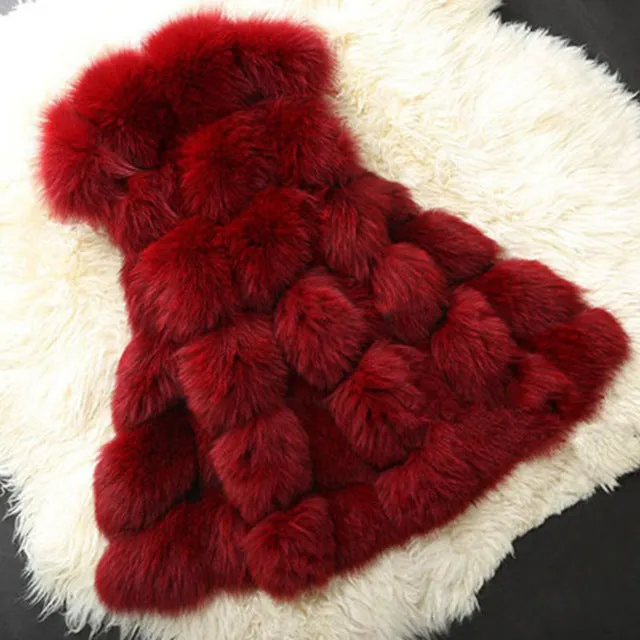 Faux Fur Vests - Winter Warm Luxury Fur Vest for Women Faux Fur Coat Vests Women's Coats Jacket High Quality Furry Coat